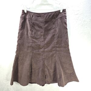 Womens Elegant Brown Corduory Women's Skirt Size 8